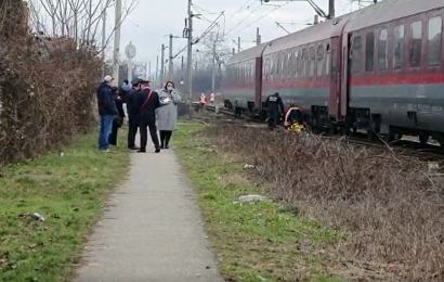 VIDEO: Persoană lovită de tren în Târgu Jiu