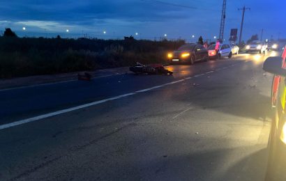 Accident la intrare în Rovinari! Motociclist rănit!