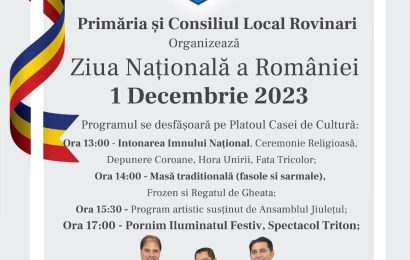 1 Decembrie, sărbătorit cu fast la Rovinari!