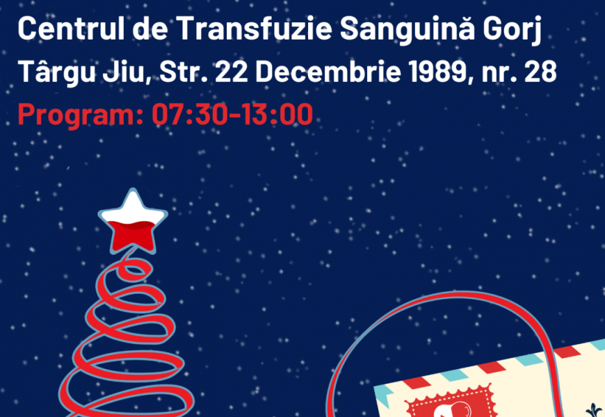 Campanie de donare de sânge, la Târgu Jiu! Campanie de donare de sânge, la Târgu Jiu!