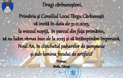 Invitație la distracție în Cărbunești!