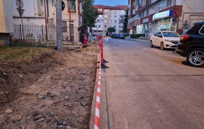 Lucrări ample pe o stradă din Târgu Jiu