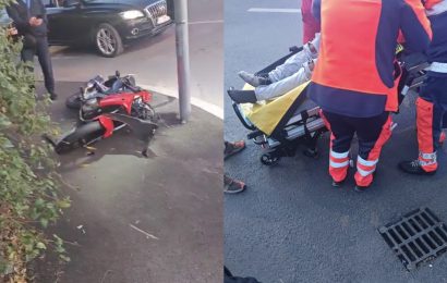 Un alt motocilist rănit de o șoferiță neatentă din Gorj 
