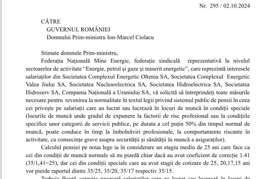 Solicitările FNME 