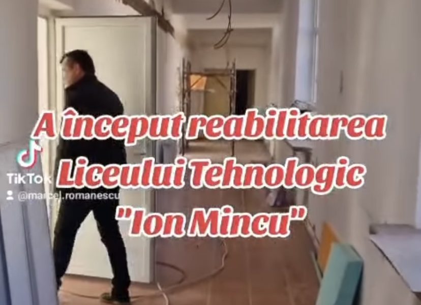 Video: Lucrări la un liceu din Târgu Jiu