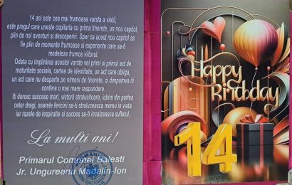 Surprize pentru adolescenții din Bălești care împlinesc 14 ani 