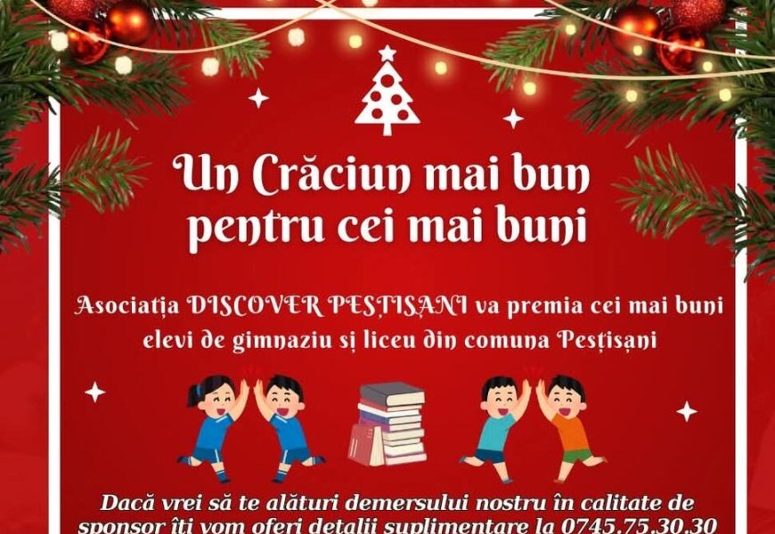 Copiii din Peștișani vor fi premiați de autorități 