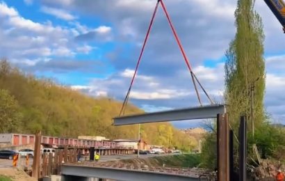 Pod nou construit într-o comună din Gorj 
