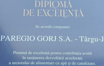 Aparegio Gorj a primit un premiu de excelență