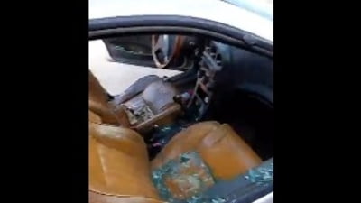 A distrus mașina unui târgujian 