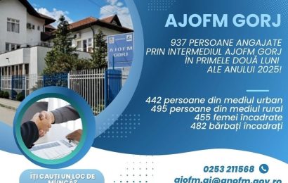 AJOFM Gorj: Sute de persoane angajate în ultimele două luni 